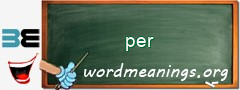 WordMeaning blackboard for per